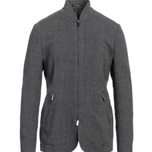 Emporio Armani Blazer Cardigan Jacket Size EU46 US36 Wool Grey $1095